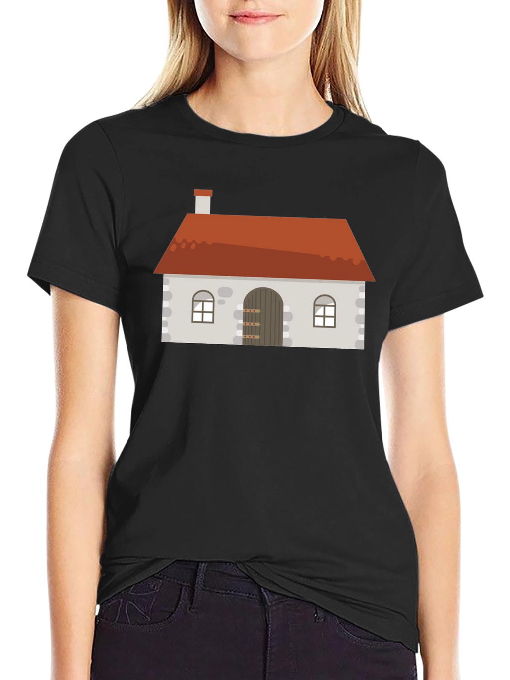 House Graphic Black T-Shirt