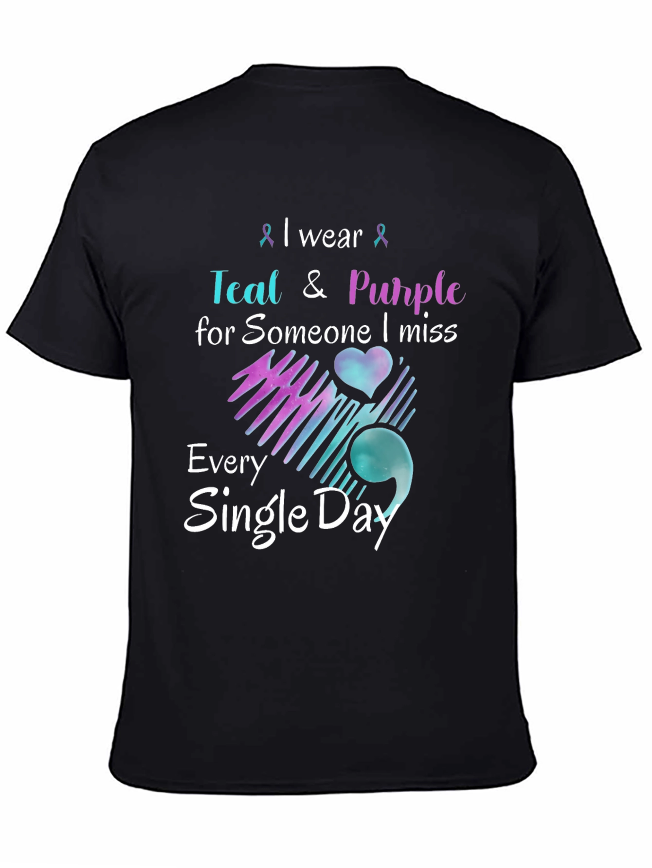Teal & Purple Remembrance T-Shirt - Missed Loved One