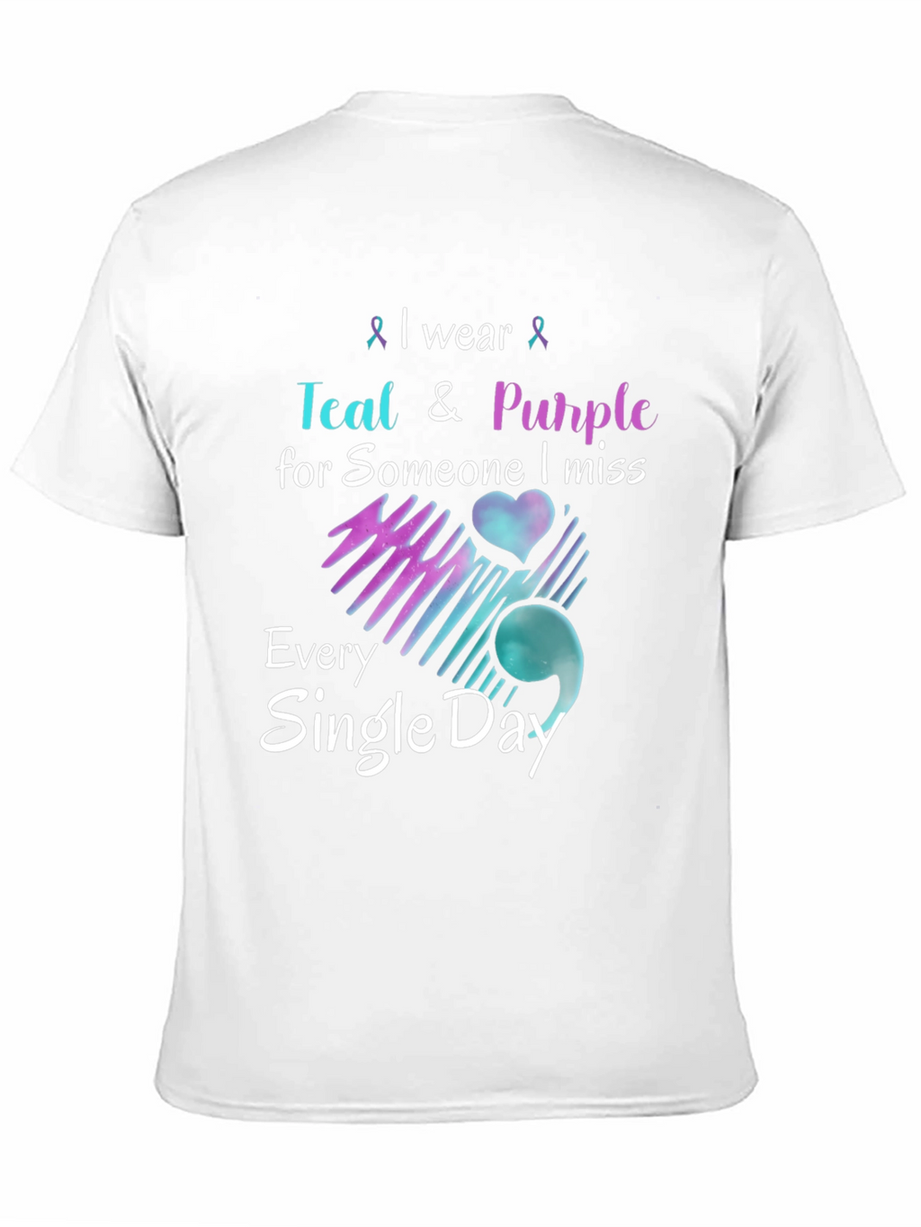 Teal & Purple Remembrance T-Shirt - Missed Loved One