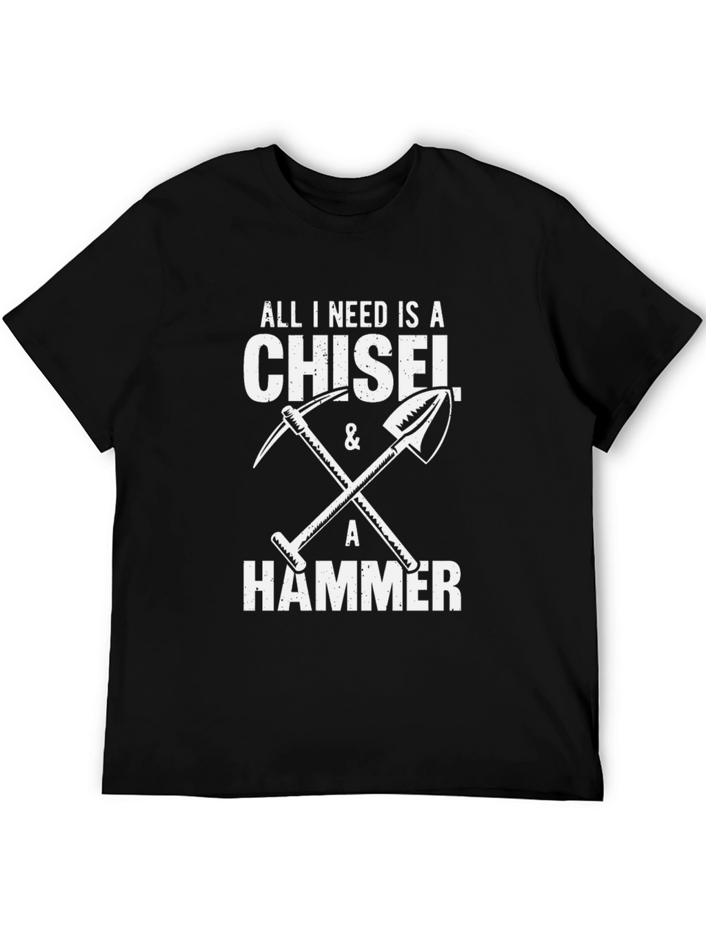 Chisel & Hammer Graphic Tee - Black Cotton T-Shirt