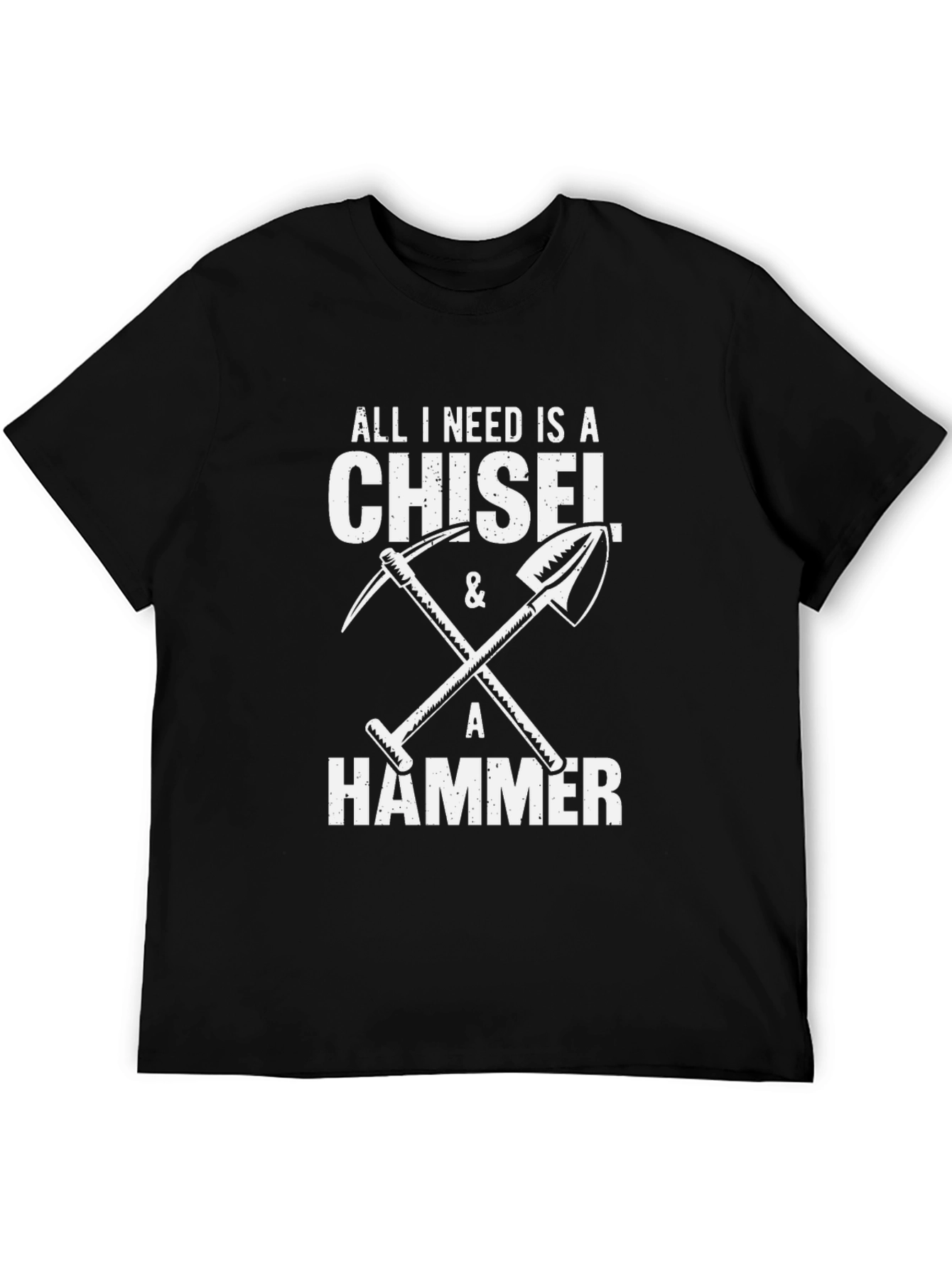 Chisel & Hammer Graphic Tee - Black Cotton T-Shirt