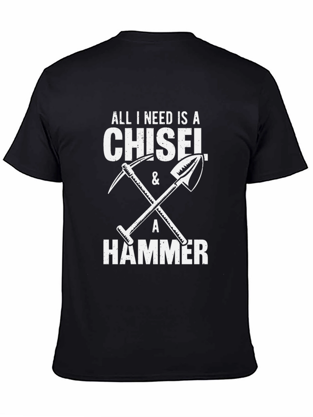 Chisel & Hammer Graphic Tee - Black Cotton T-Shirt