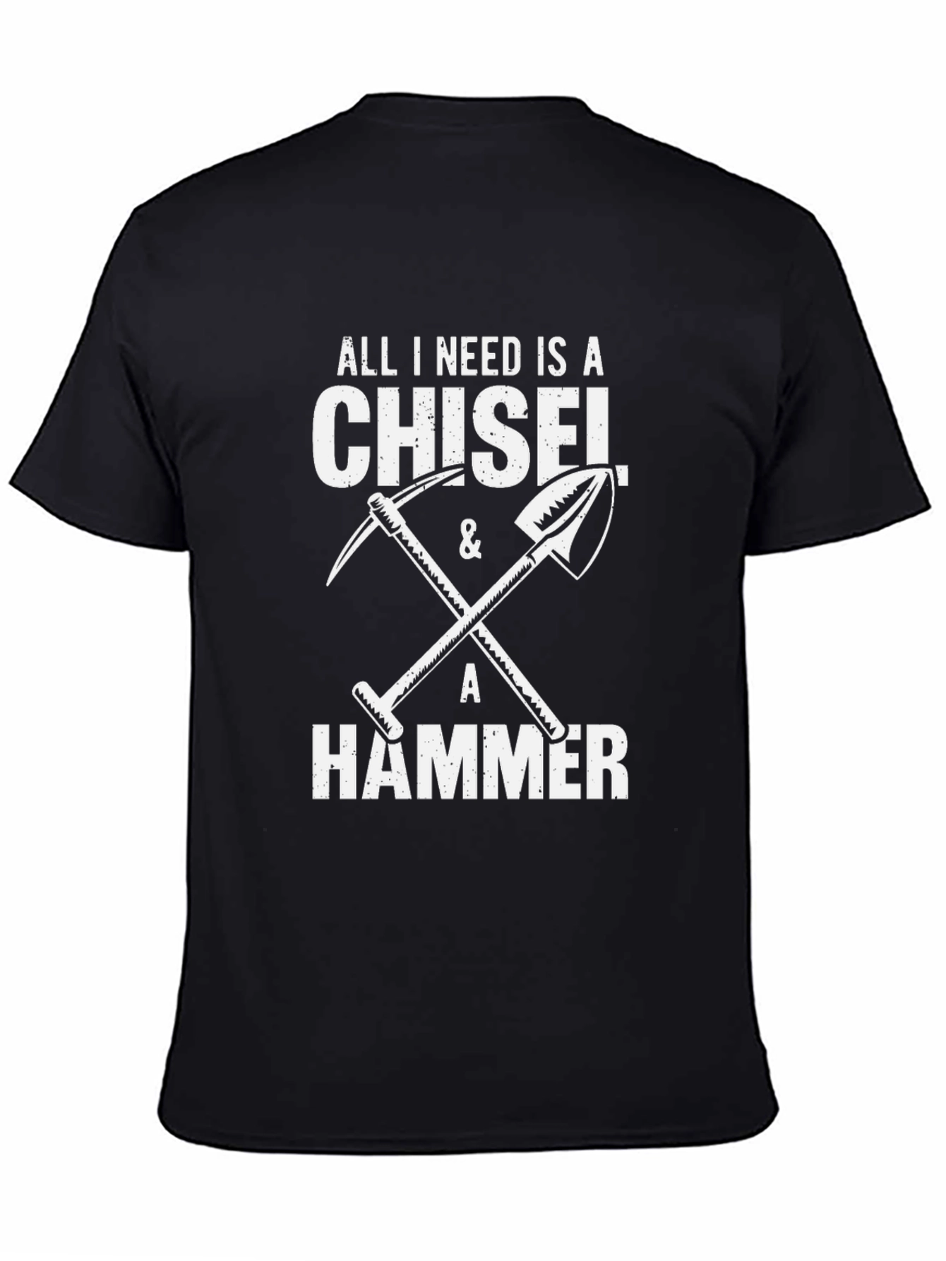 Chisel & Hammer Graphic Tee - Black Cotton T-Shirt