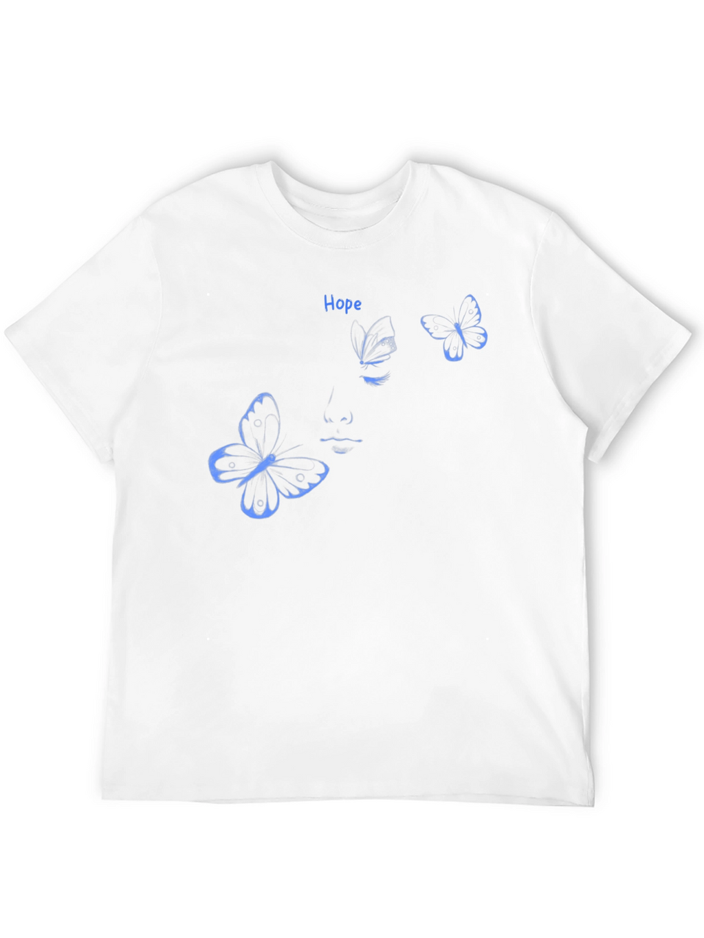 Hope Butterfly Graphic Black T-Shirt