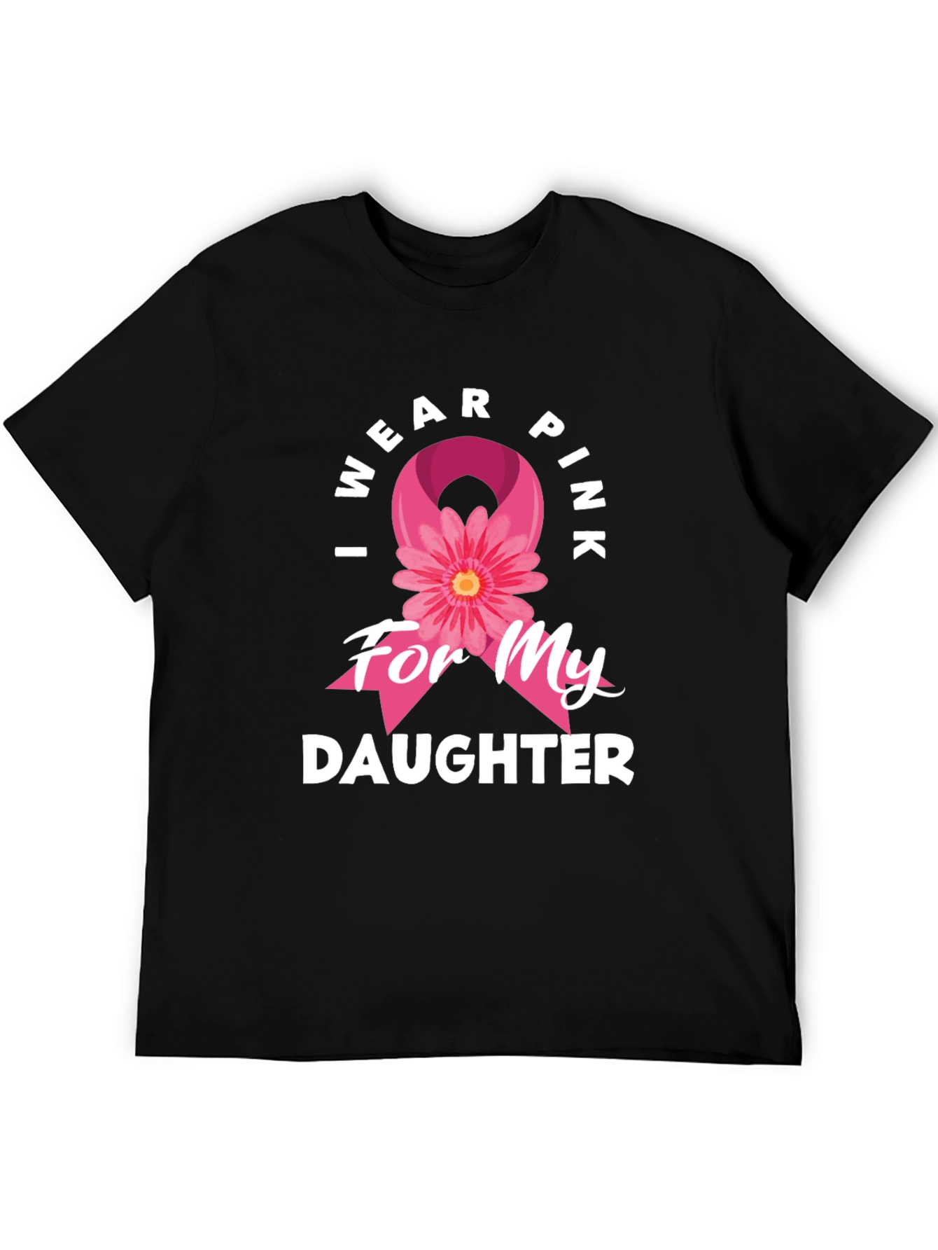 I Wear Pink for My Daughter Breast Cancer Awareness T-Shirt