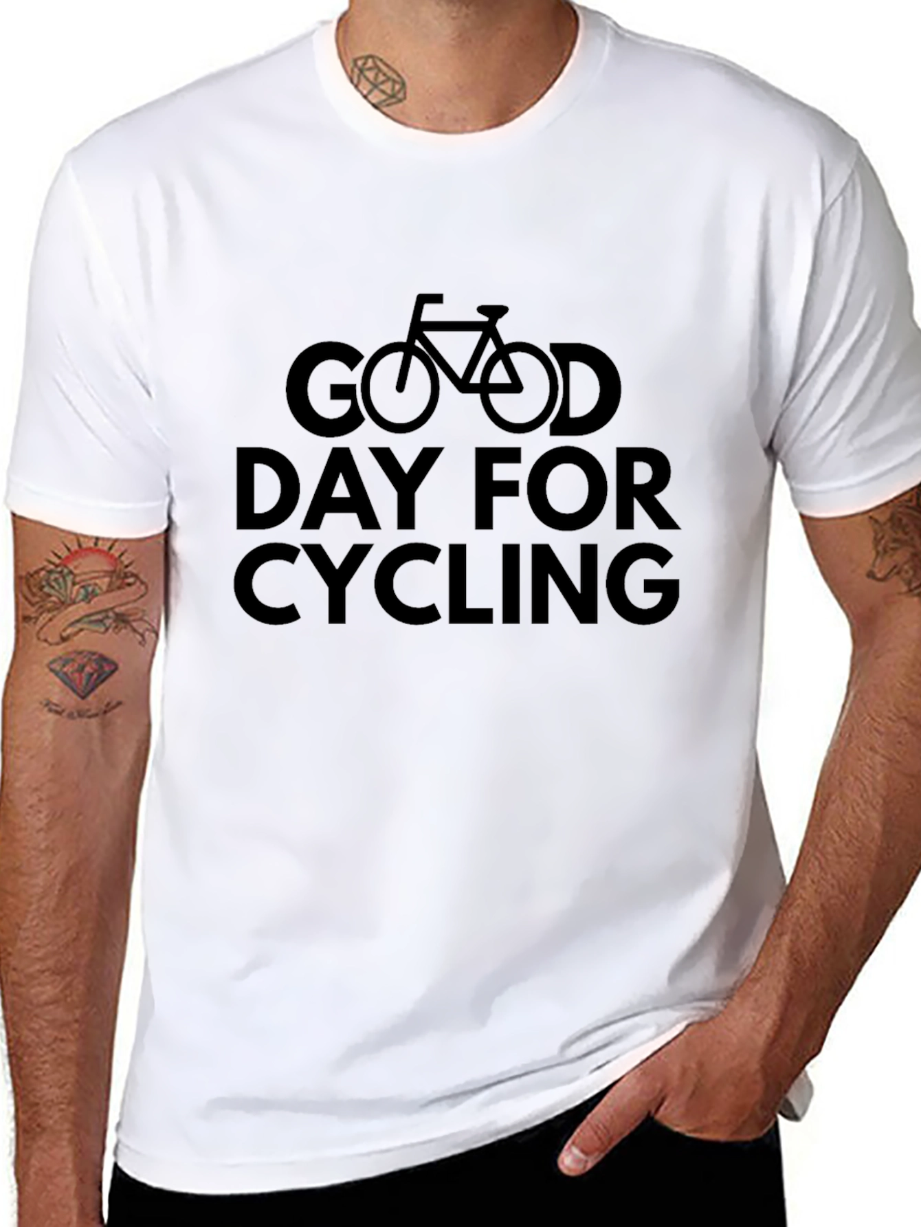 Good Day For Cycling Black T-Shirt