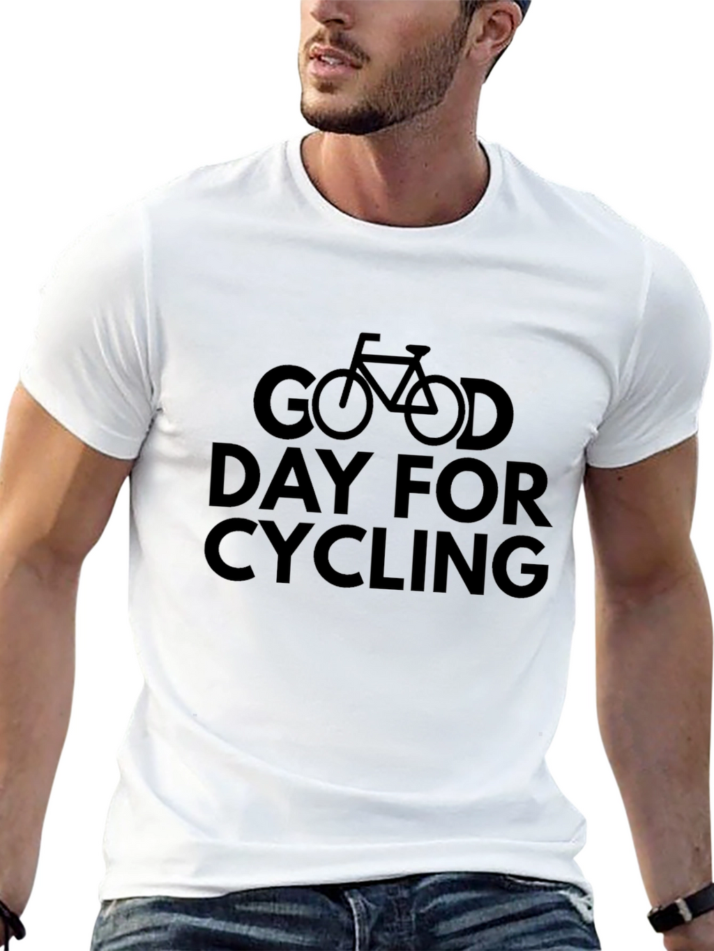 Good Day For Cycling Black T-Shirt