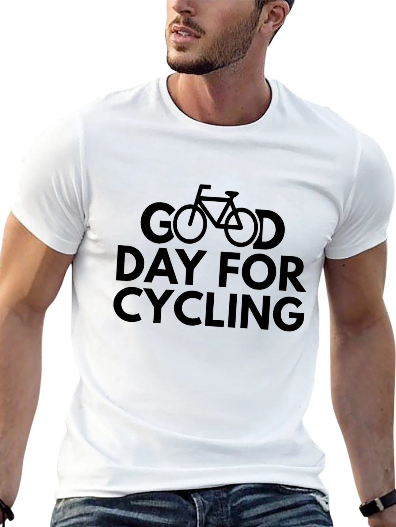 Good Day For Cycling Black T-Shirt
