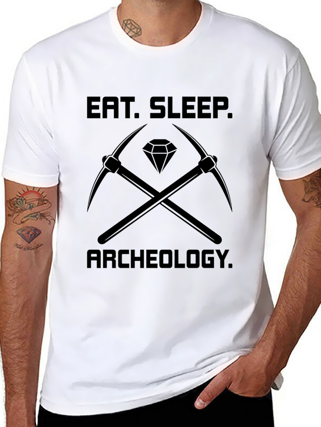 Eat Sleep Archeology Black T-Shirt
