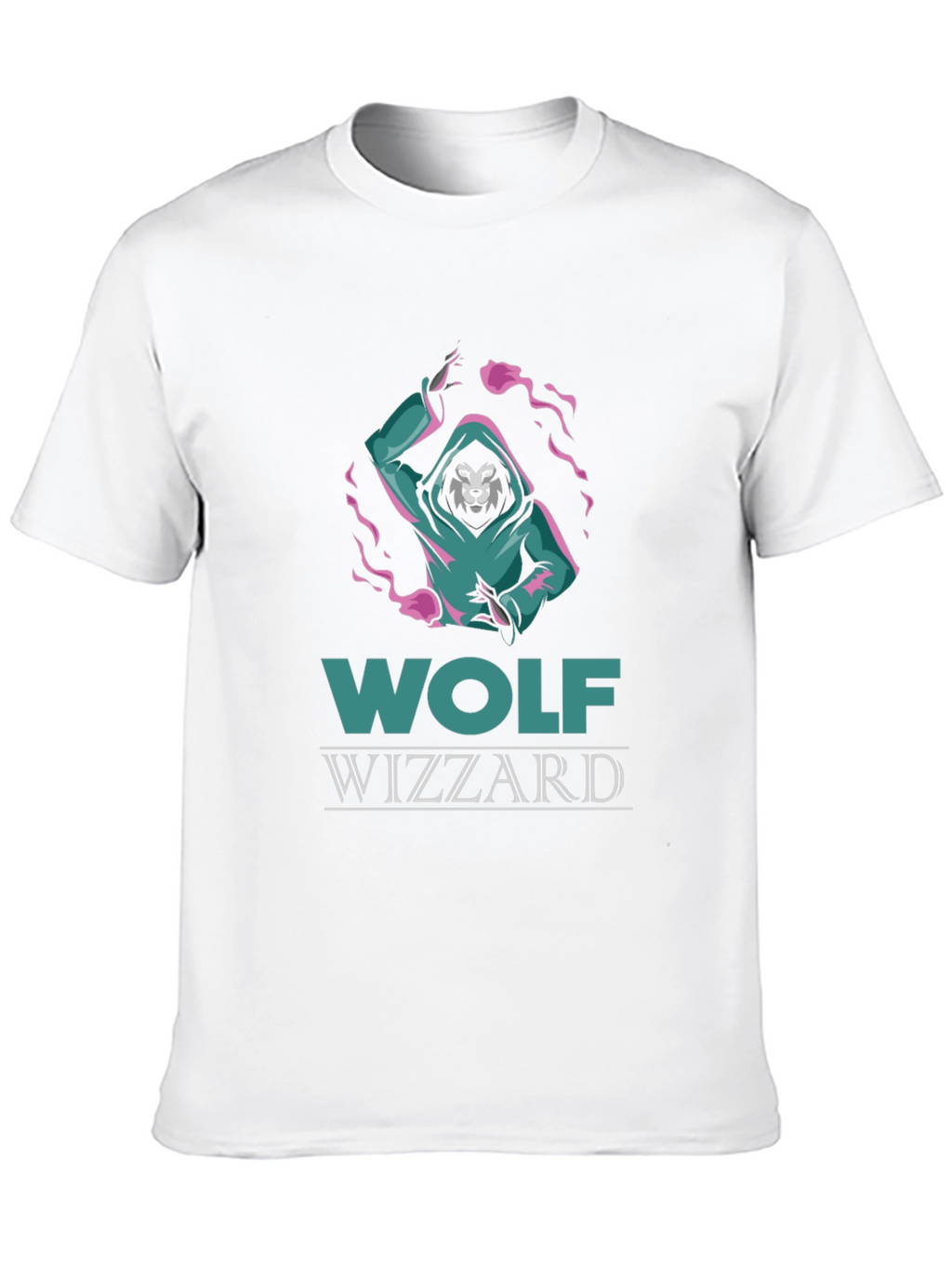 Wolf Wizzard Graphic Tee - Cool Black T-Shirt