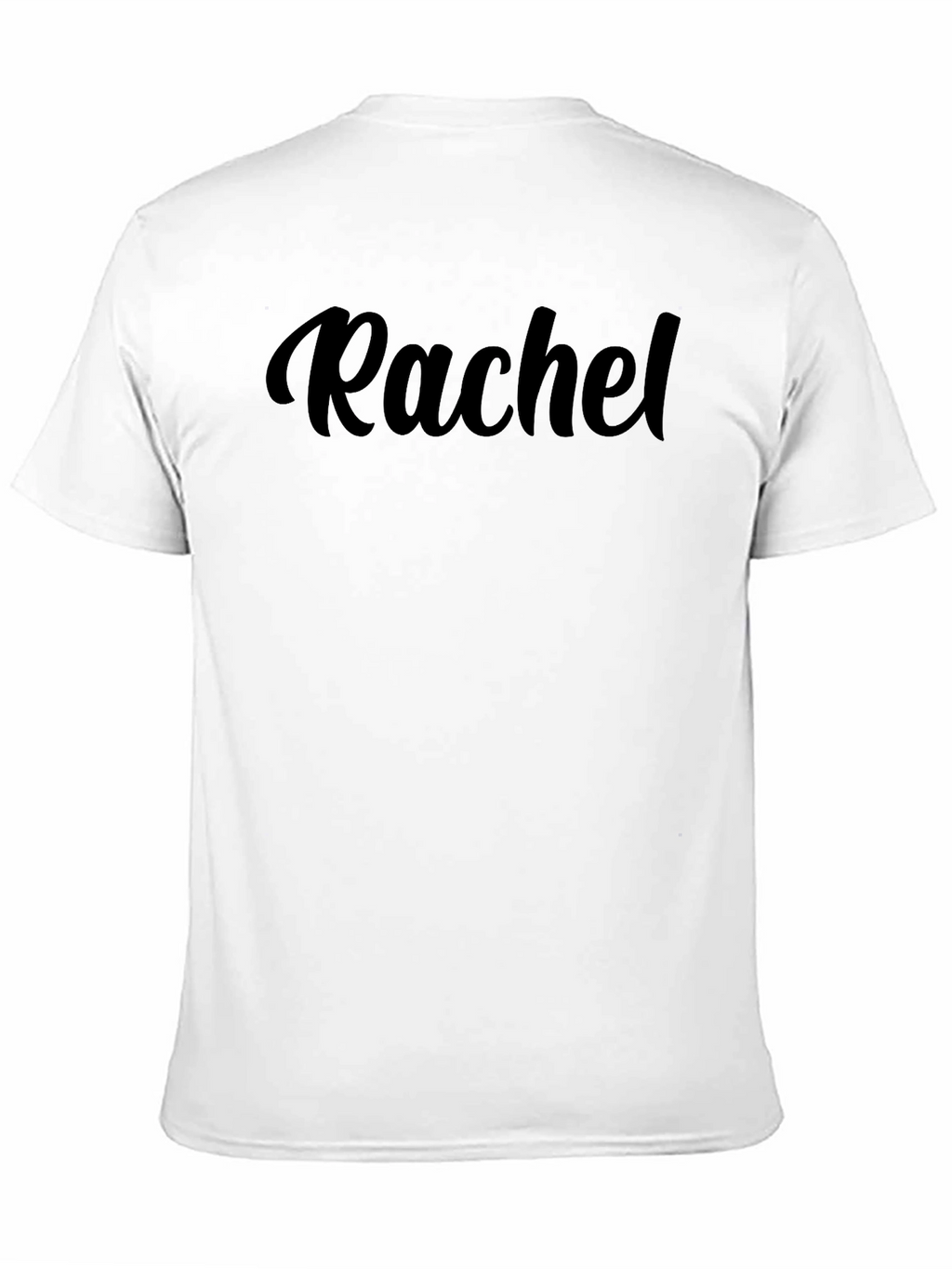Personalized Rachel Script Tee - Black Cotton Blend