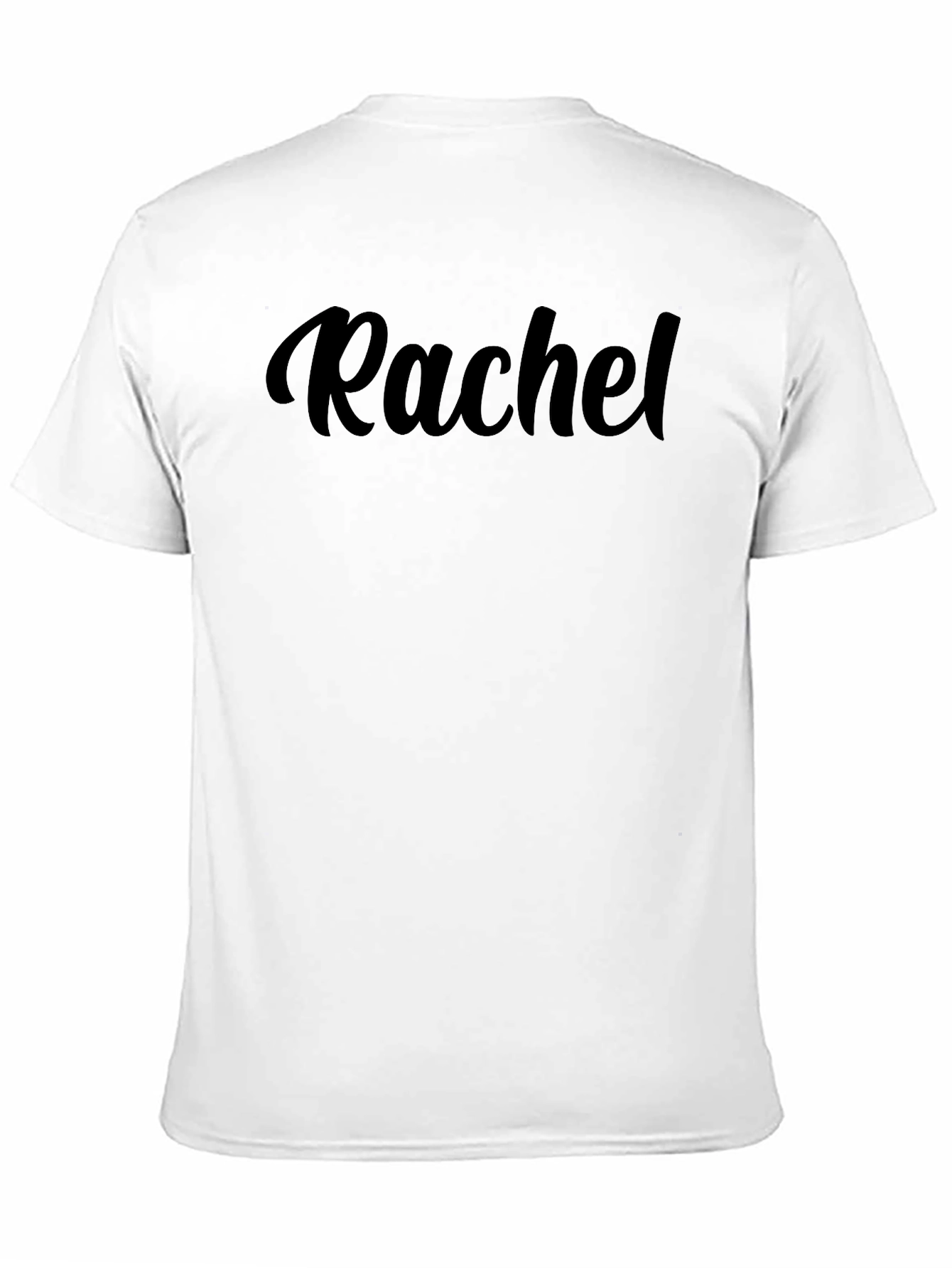 Personalized Rachel Script Tee - Black Cotton Blend