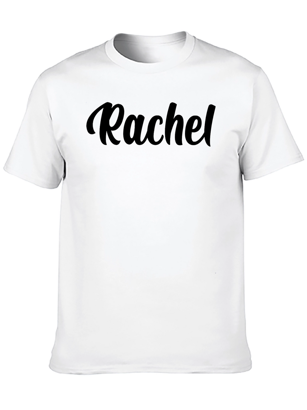 Personalized Rachel Script Tee - Black Cotton Blend