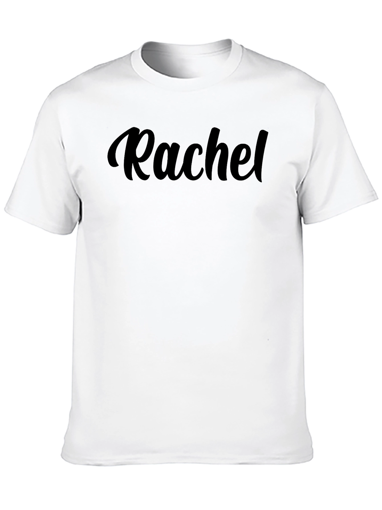 Personalized Rachel Script Tee - Black Cotton Blend