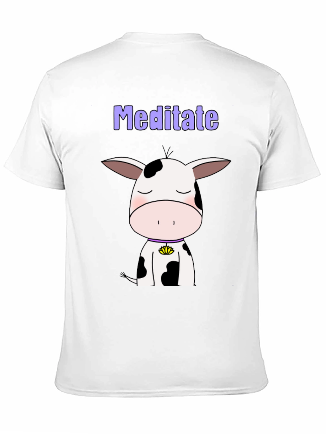 Meditate Cow T-Shirt - Zen Animal Tee