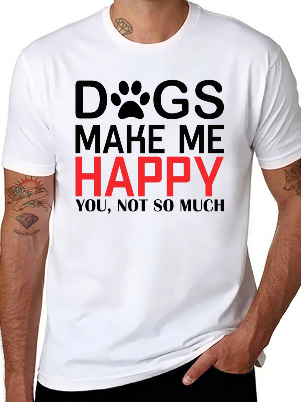 Dogs Make Me Happy Graphic Tee
