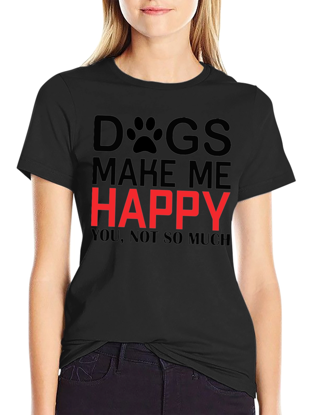 Dogs Make Me Happy Graphic Tee