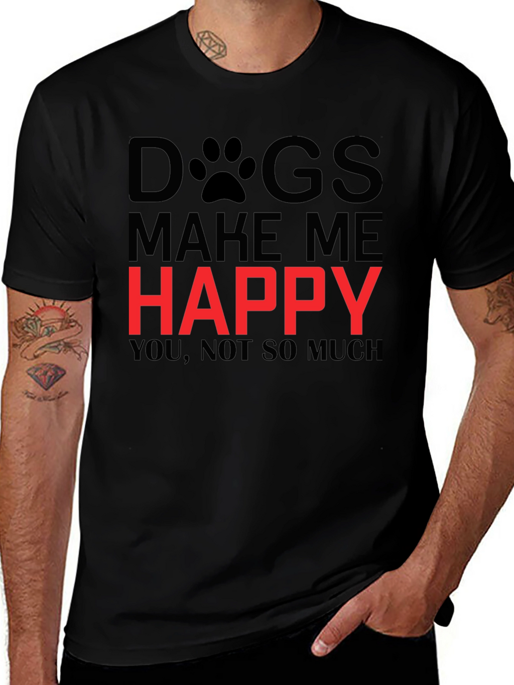 Dogs Make Me Happy Graphic Tee