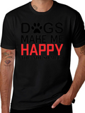Dogs Make Me Happy Graphic Tee