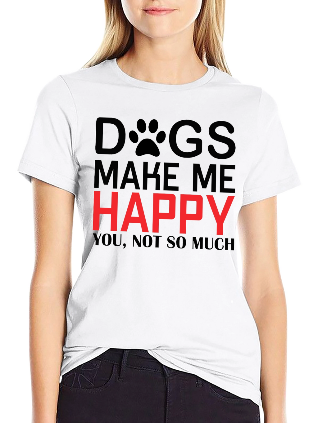 Dogs Make Me Happy Graphic Tee