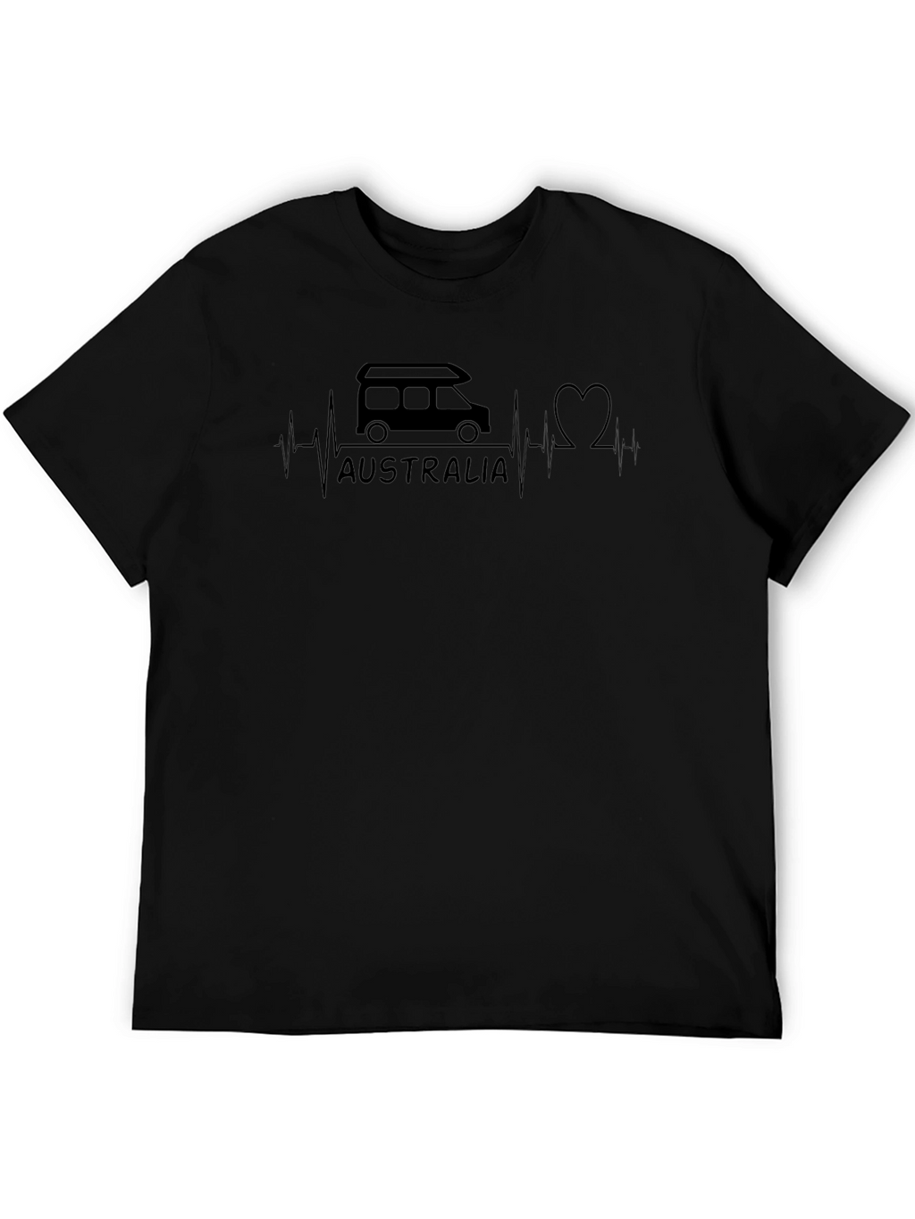 Australia Campervan Heartbeat Graphic T-Shirt