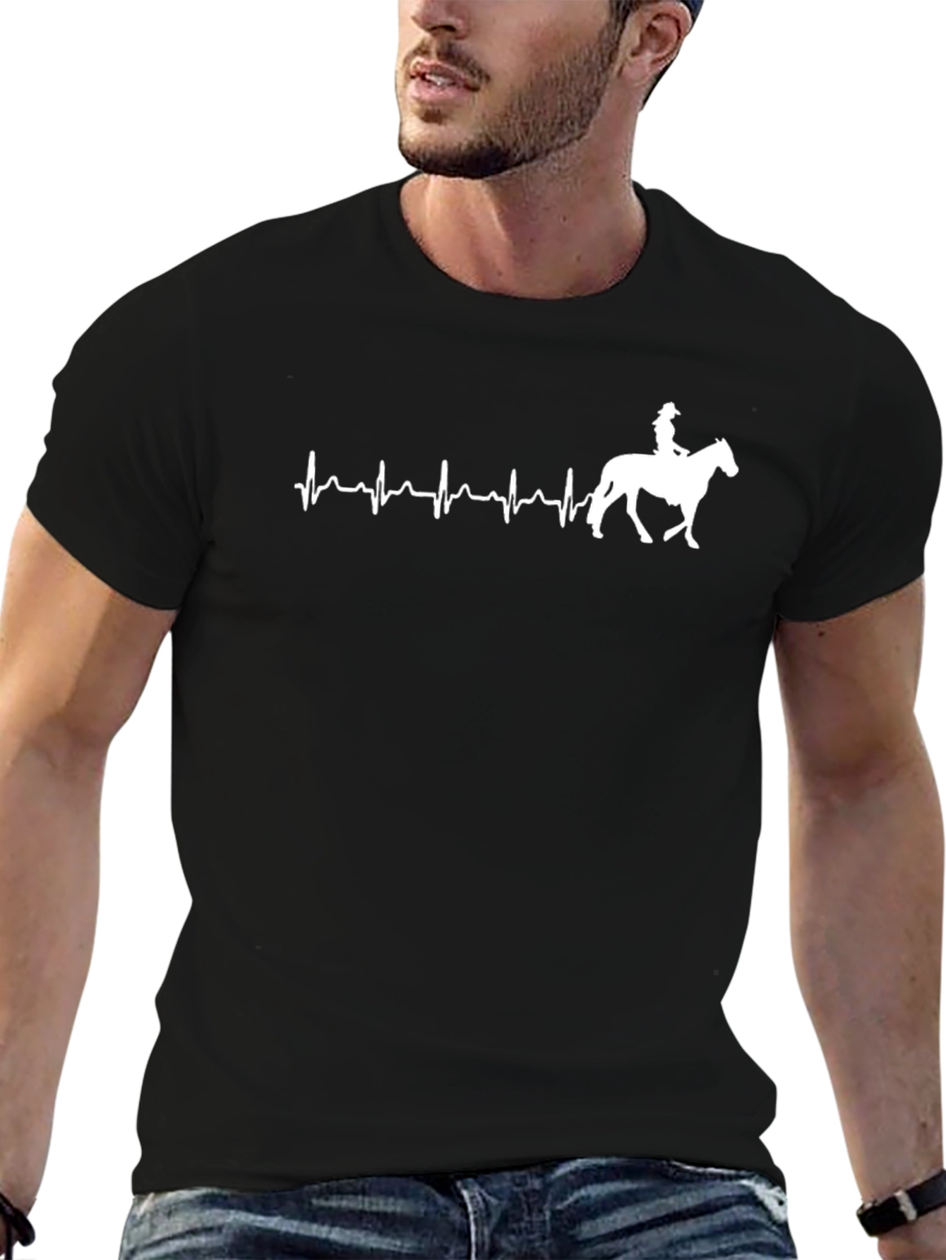 Horse Rider Heartbeat T-Shirt