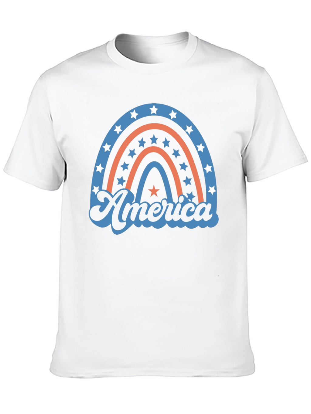 Patriotic America Rainbow Graphic T-Shirt