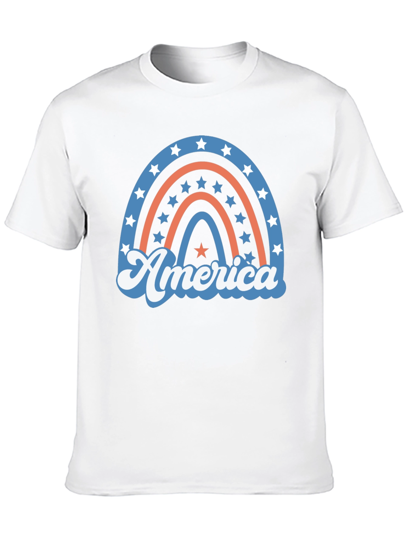Patriotic America Rainbow Graphic T-Shirt