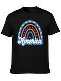 Patriotic America Rainbow Graphic T-Shirt