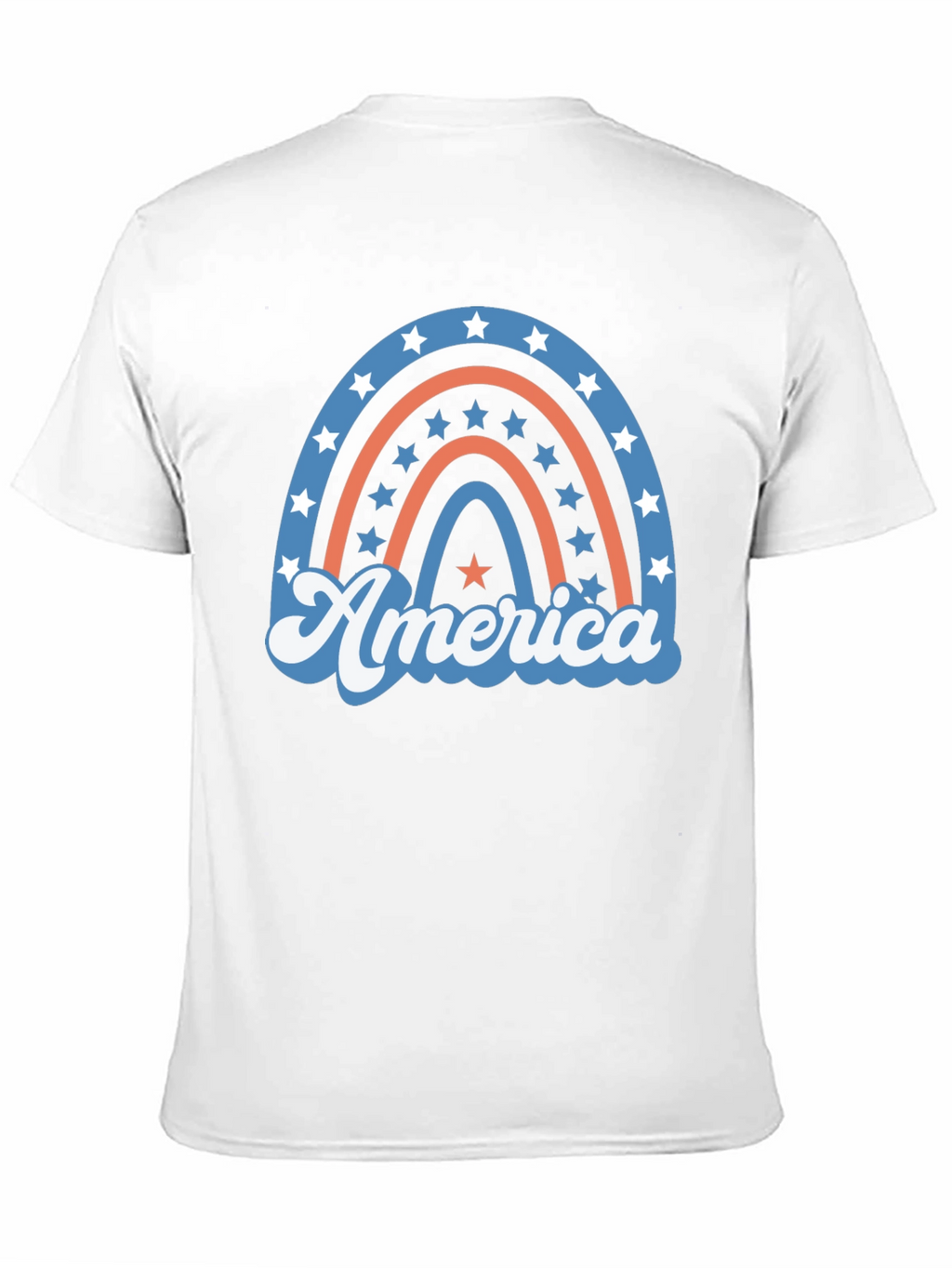 Patriotic America Rainbow Graphic T-Shirt