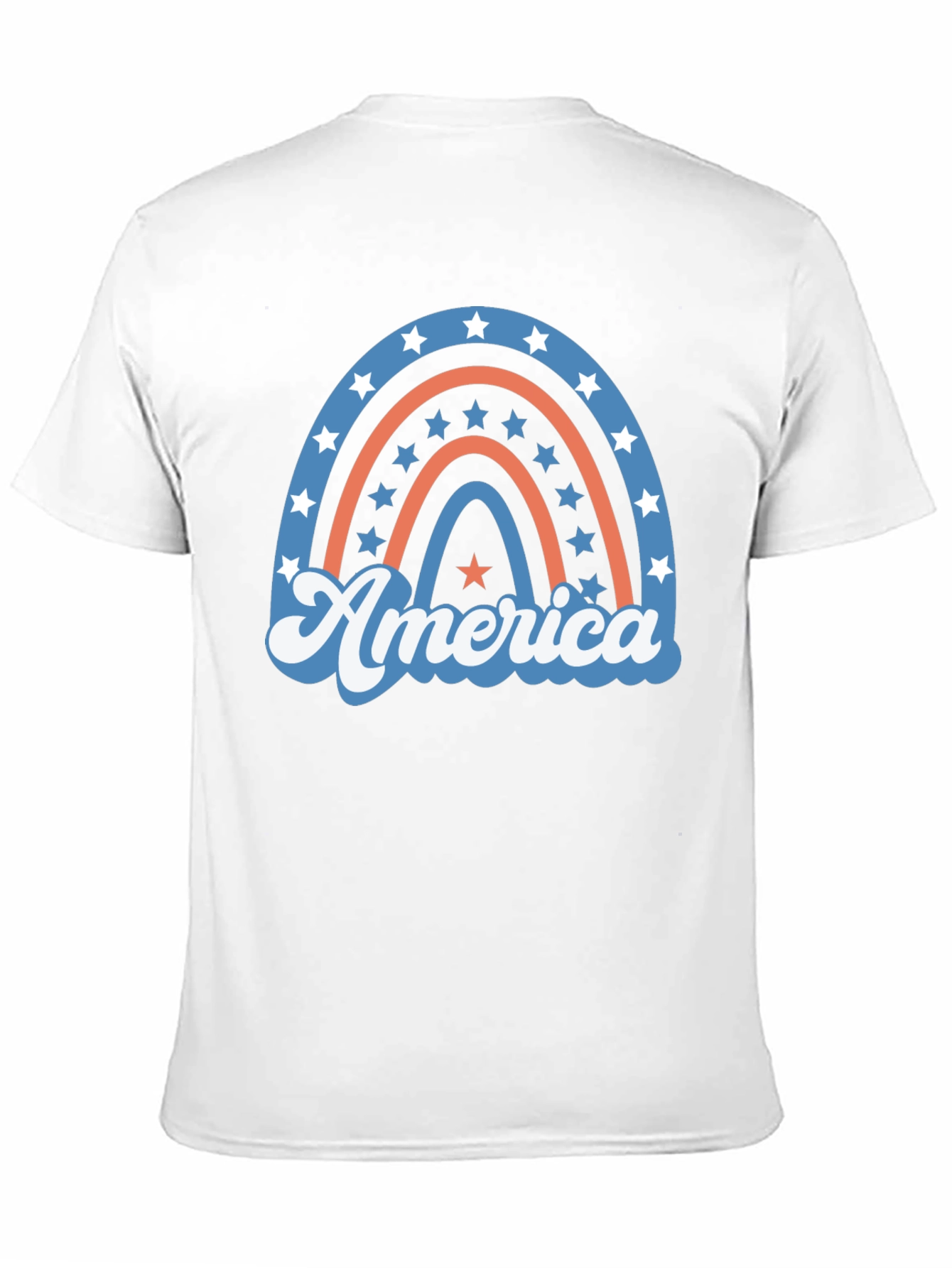 Patriotic America Rainbow Graphic T-Shirt