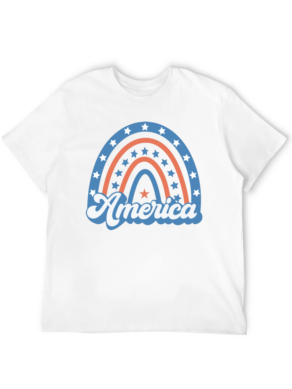Patriotic America Rainbow Graphic T-Shirt