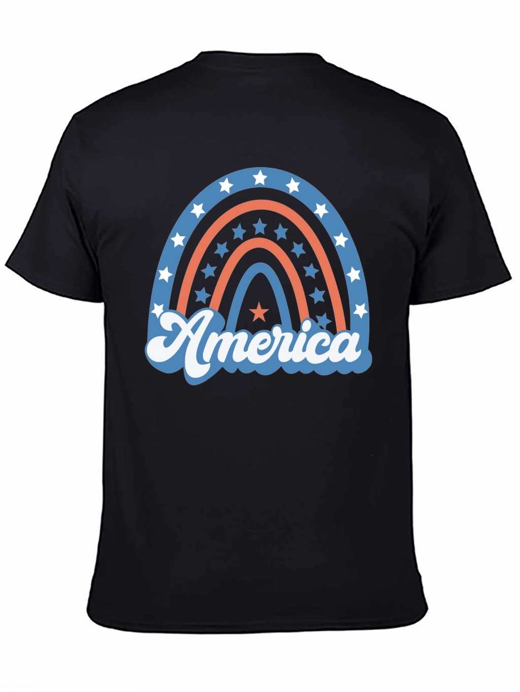 Patriotic America Rainbow Graphic T-Shirt