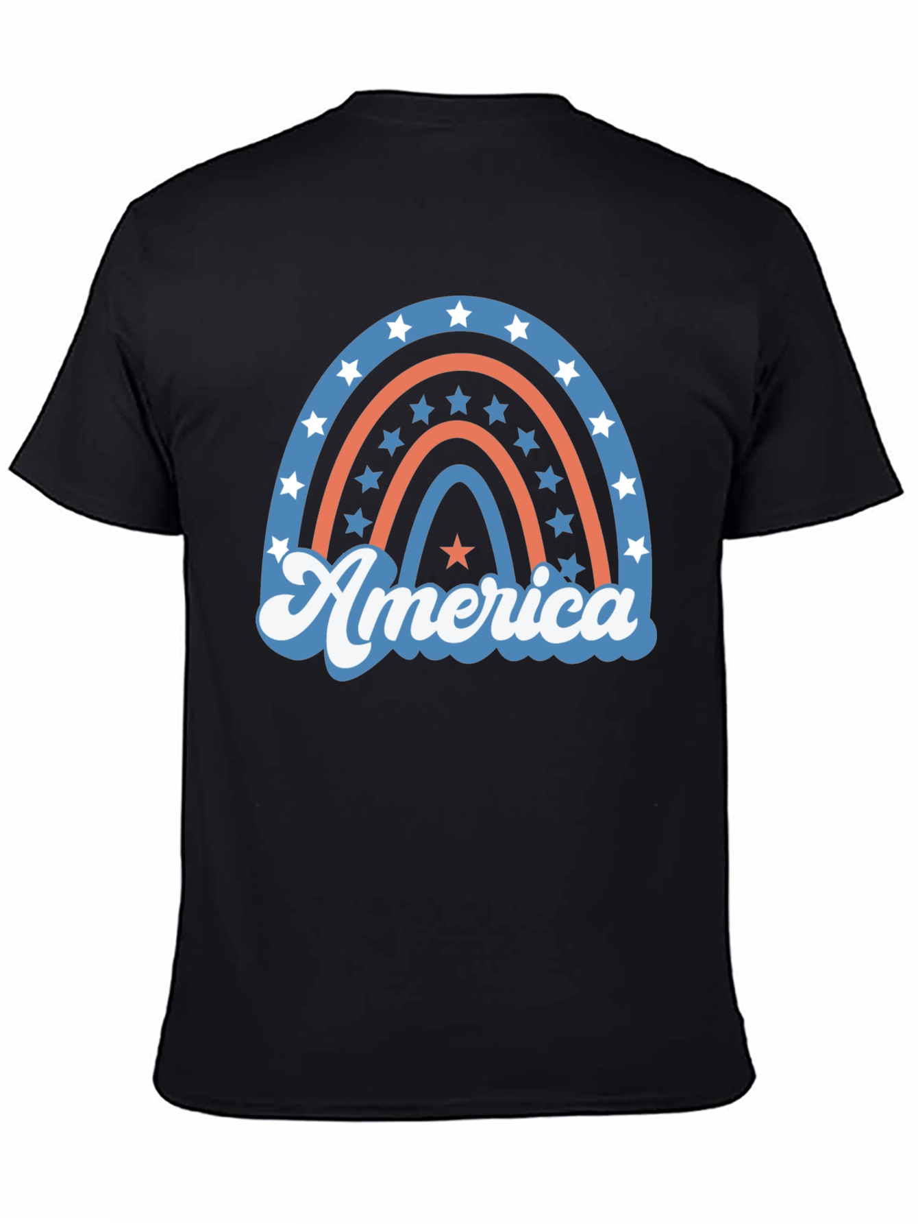 Patriotic America Rainbow Graphic T-Shirt