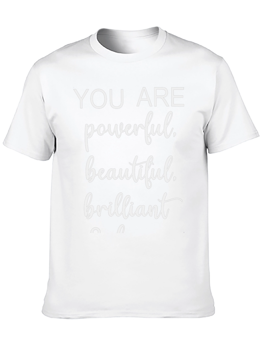 Empowering Graphic Tee: Powerful Beautiful Brilliant