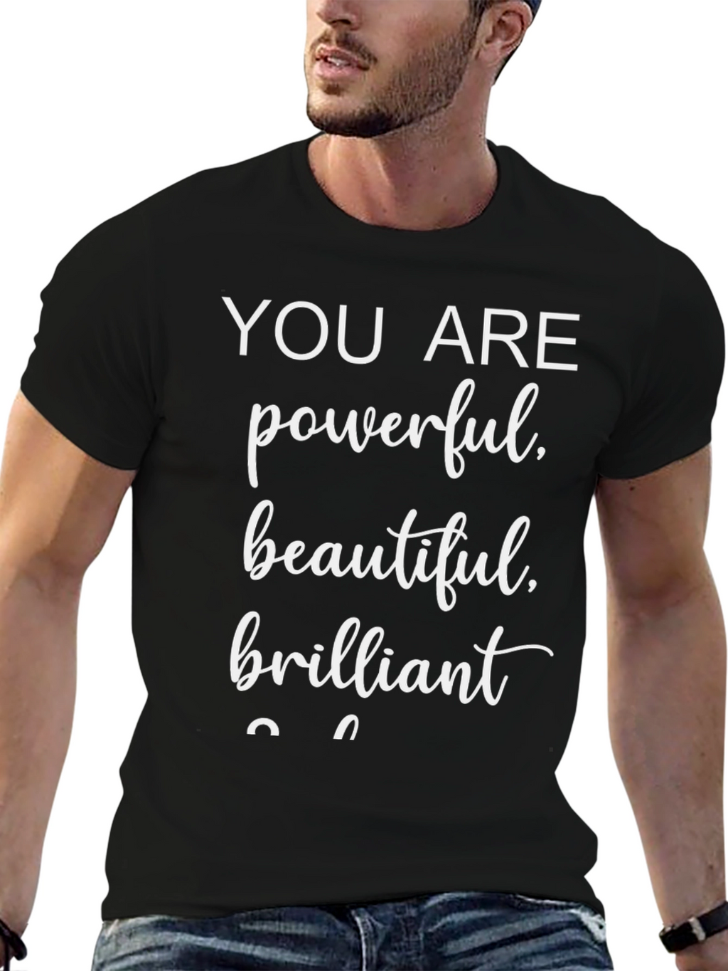 Empowering Graphic Tee: Powerful Beautiful Brilliant