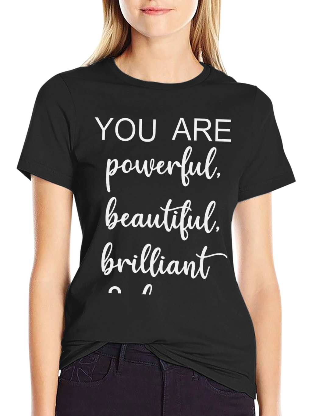 Empowering Graphic Tee: Powerful Beautiful Brilliant