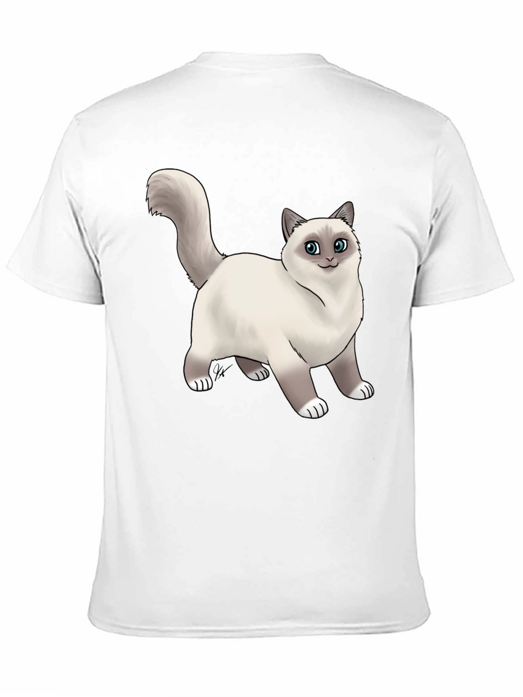 Cat Graphic Black T-Shirt - Novelty Tee