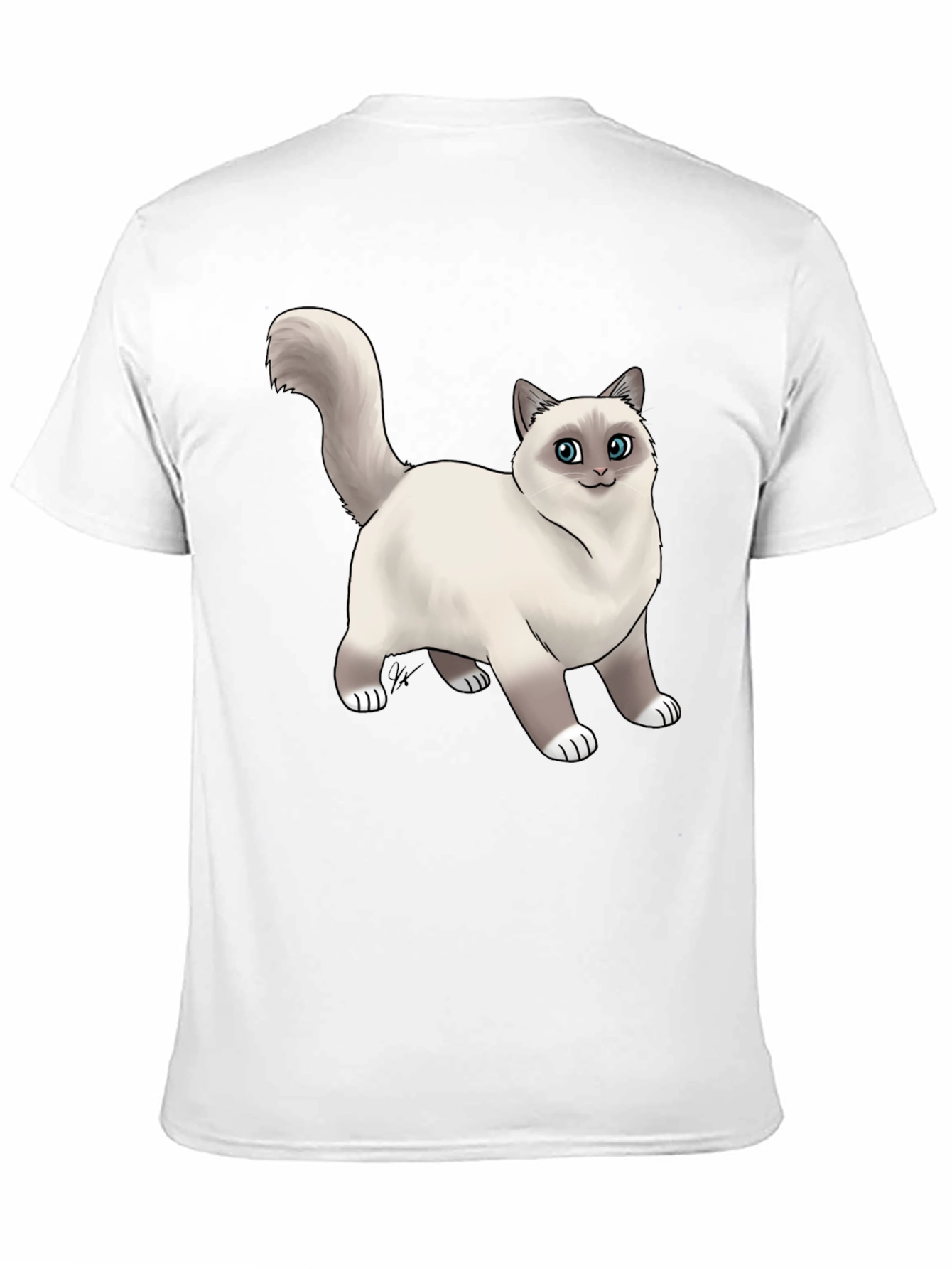 Cat Graphic Black T-Shirt - Novelty Tee