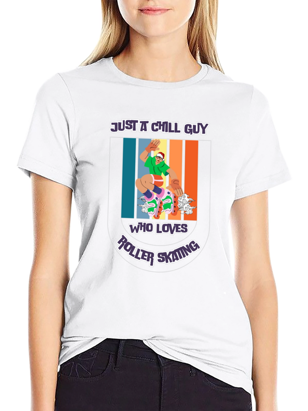 Chill Guy Roller Skating Graphic Tee