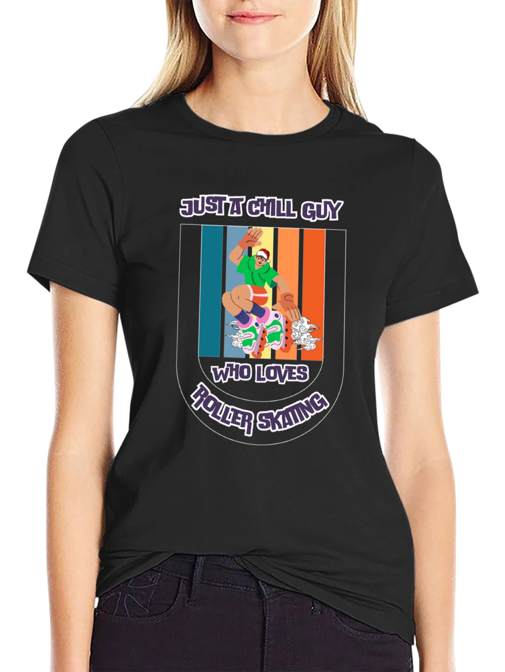 Chill Guy Roller Skating Graphic Tee