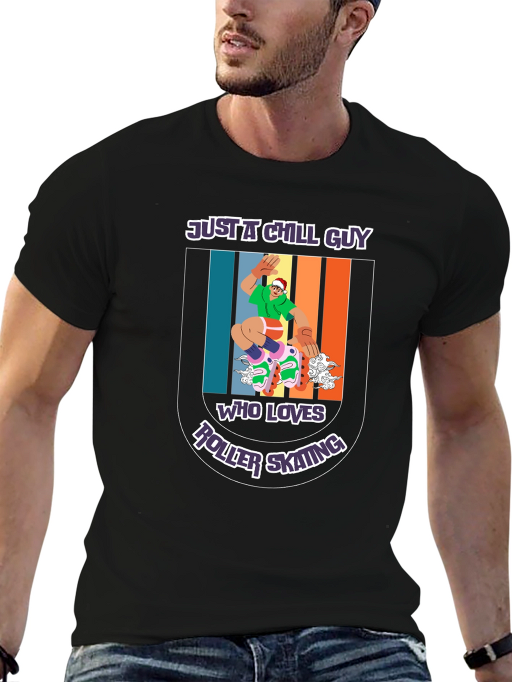 Chill Guy Roller Skating Graphic Tee