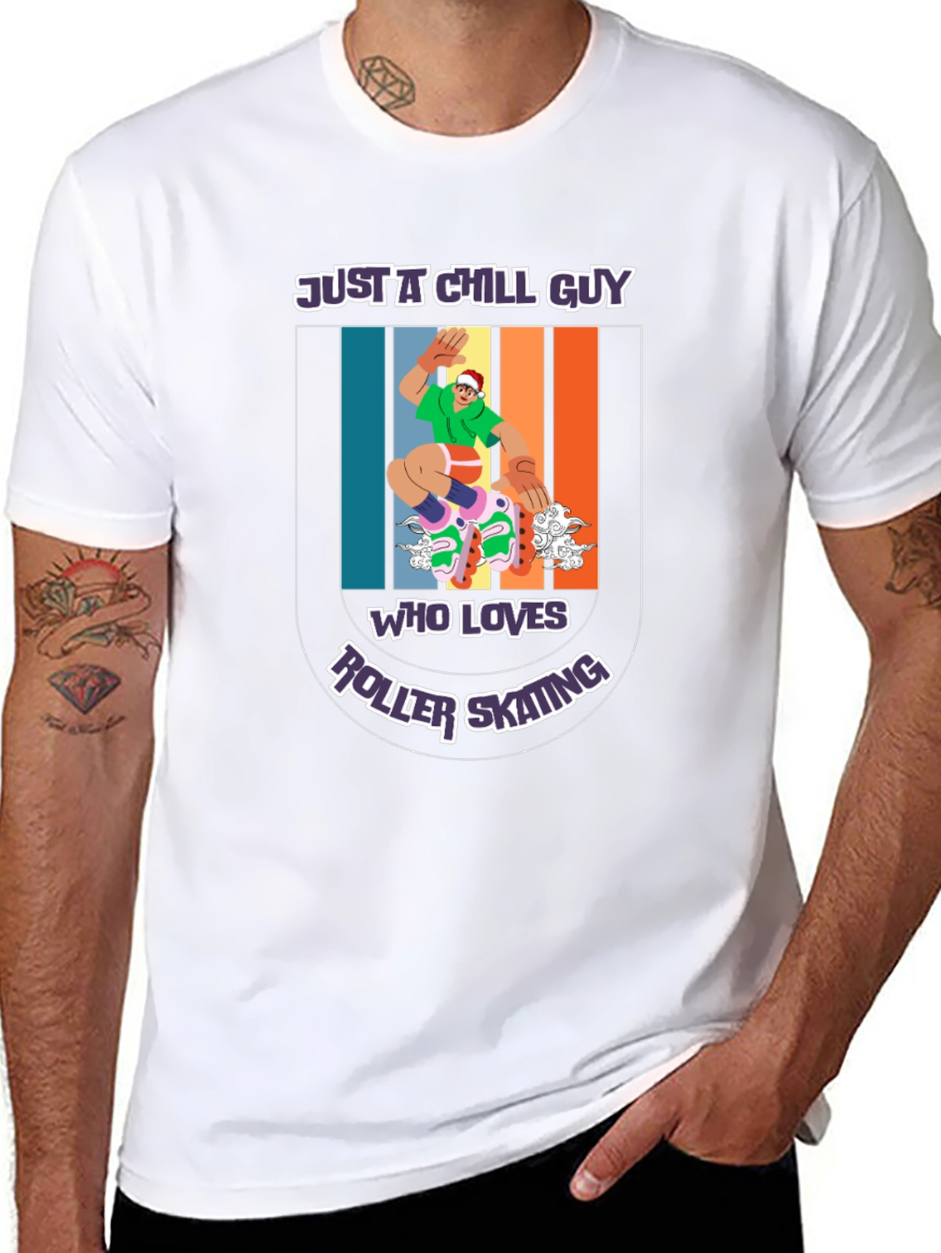 Chill Guy Roller Skating Graphic Tee