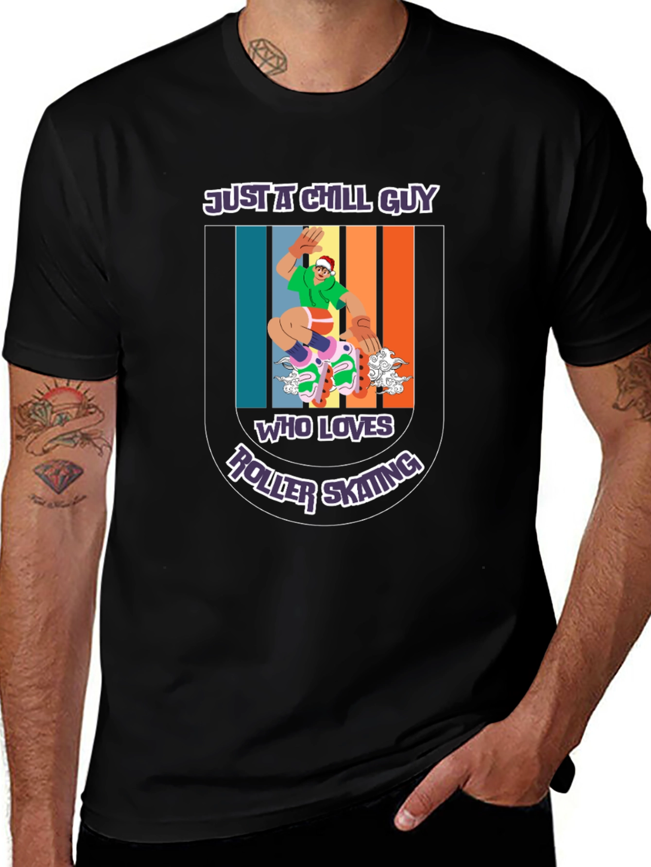 Chill Guy Roller Skating Graphic Tee