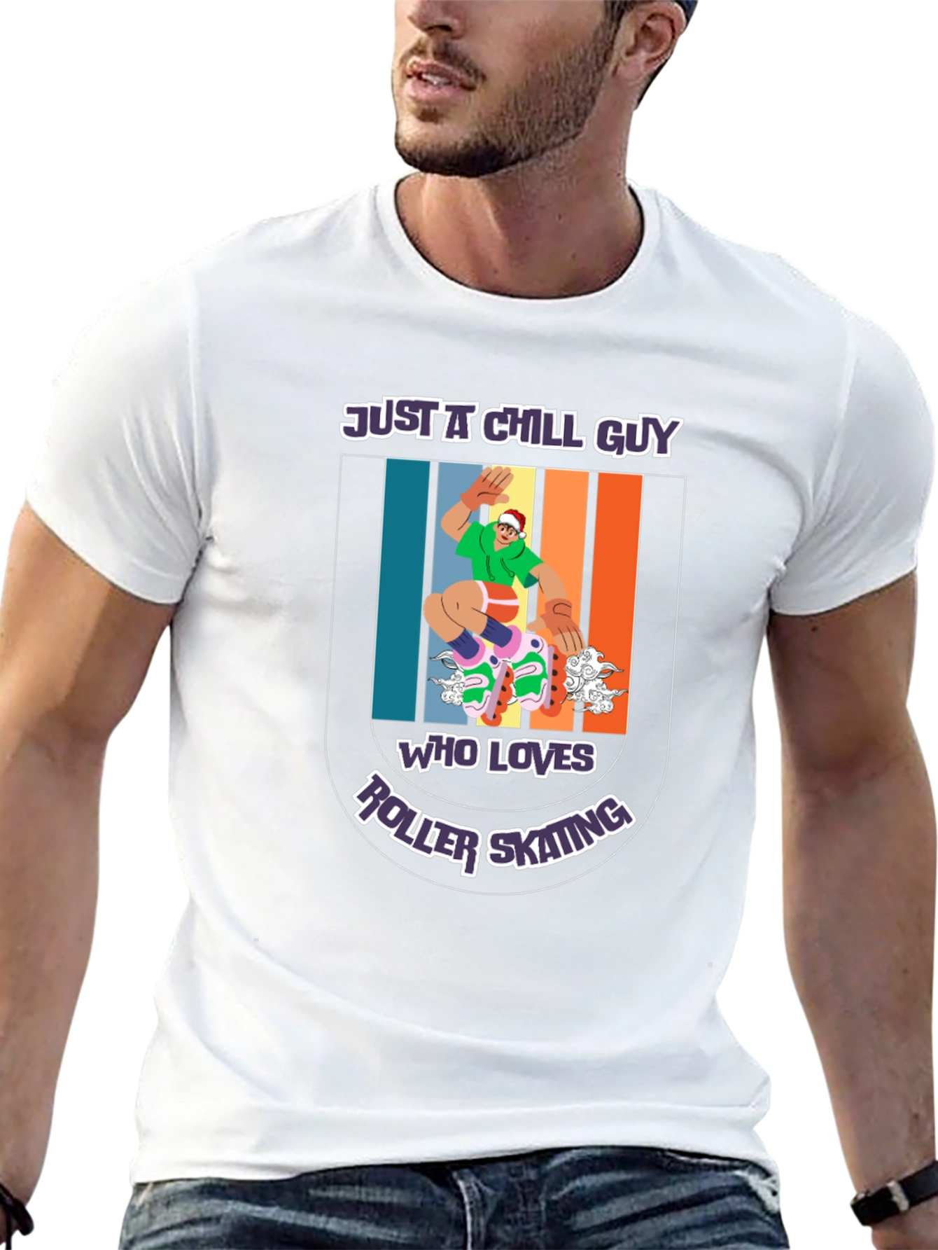 Chill Guy Roller Skating Graphic Tee