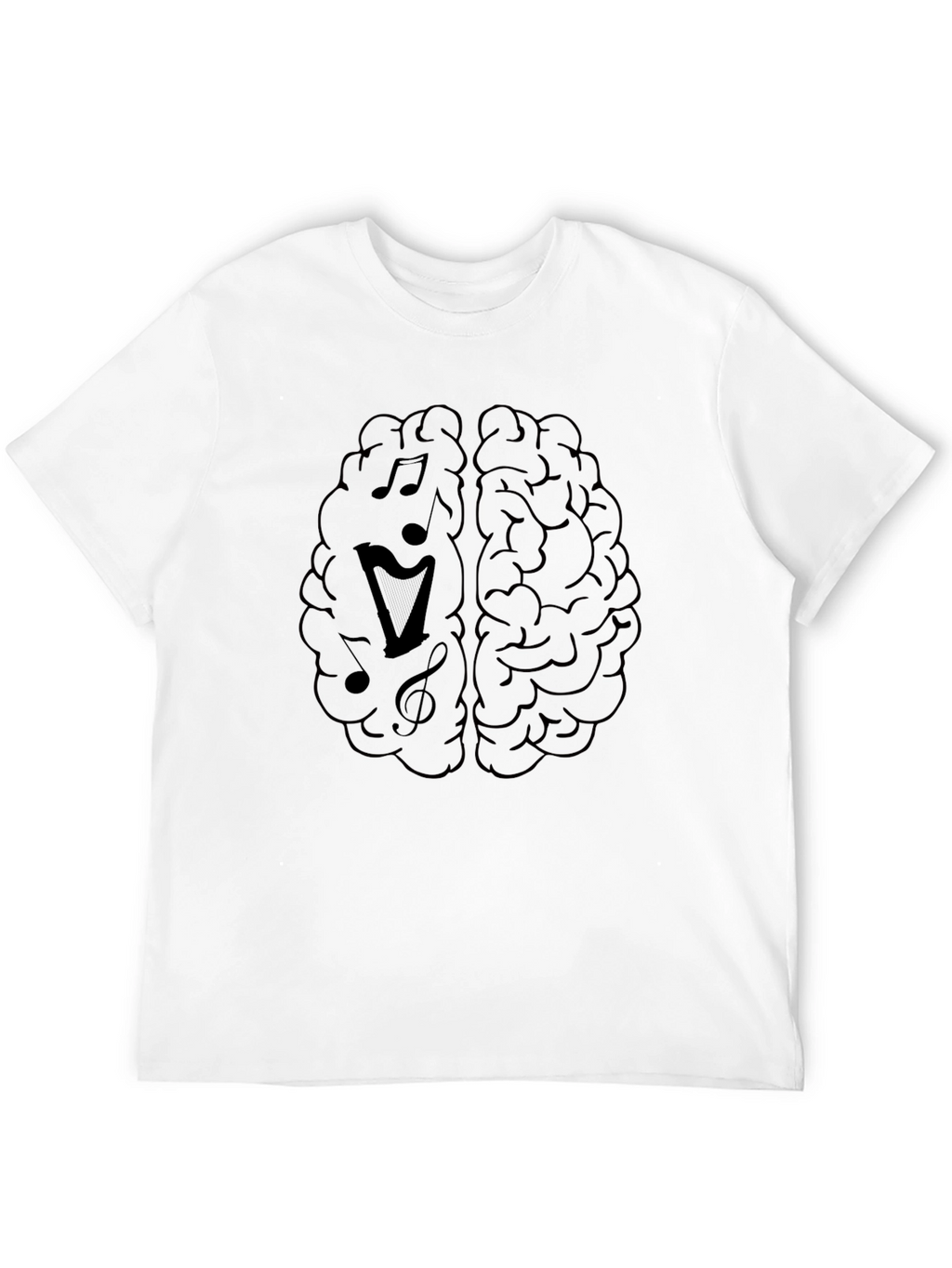 Music Brain Tee - Creative Mens Graphic T-Shirt