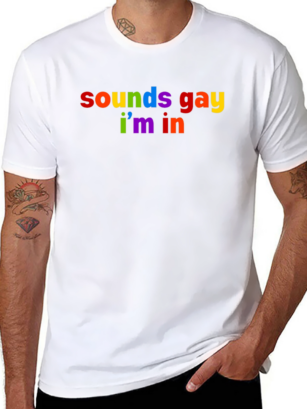 Sounds Gay Im In Rainbow T-Shirt