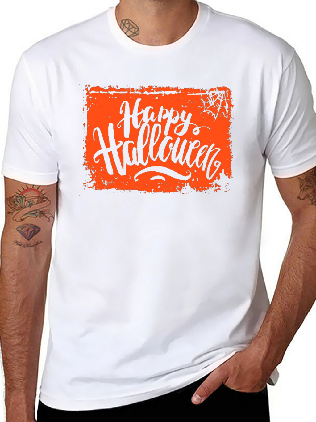 Happy Halloween Black Graphic T-Shirt