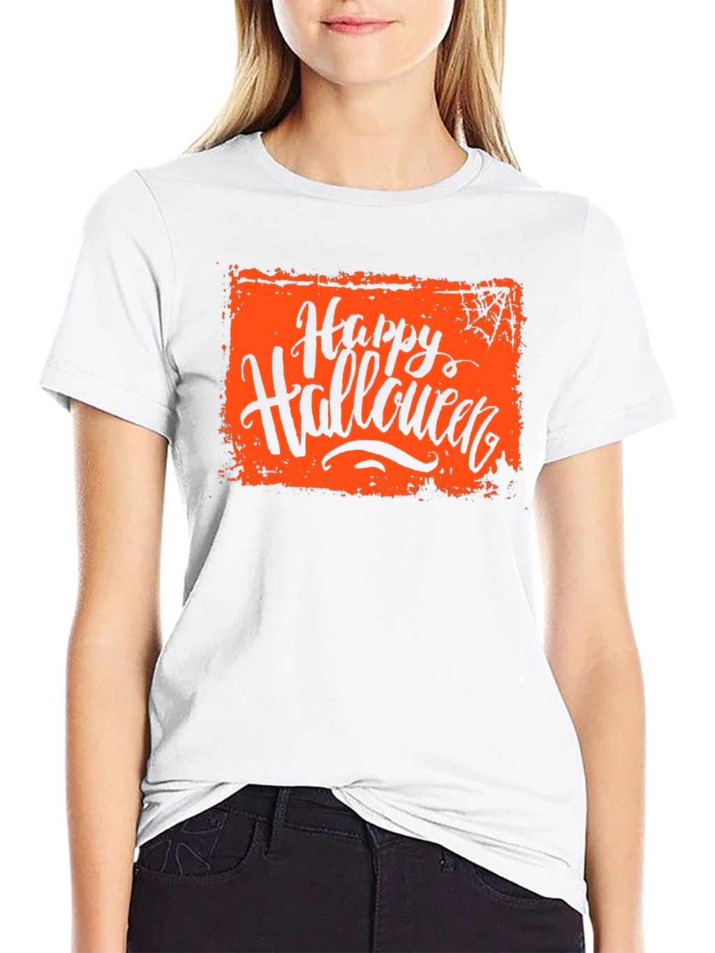 Happy Halloween Black Graphic T-Shirt
