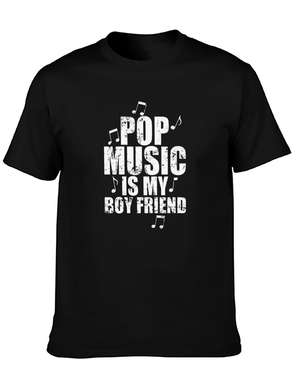 Pop Music is My Boyfriend T-Shirt - Black